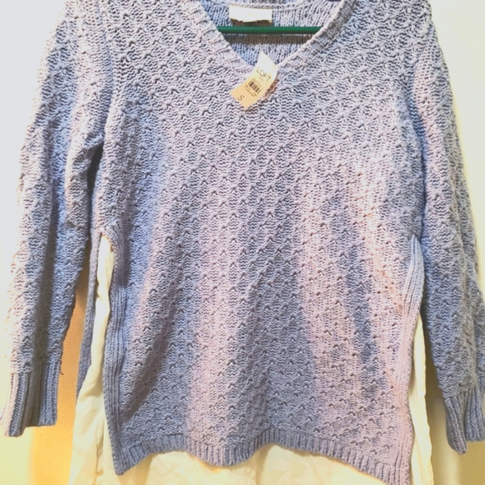 Loft mixed media sweater